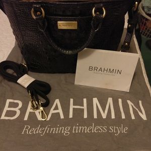Mini Arno Black Brahmin Bag Authentic